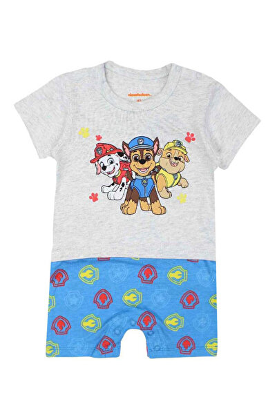 PAW PATROL Summer Romper, Cotton, Chase, Marshall and Rubble, Gray