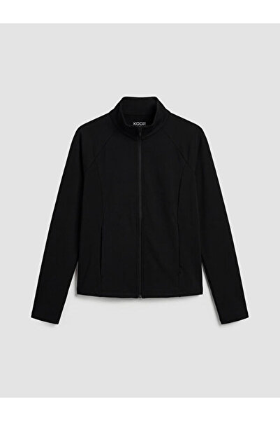 LC Waikiki سترة نسائية بسحّاب وياقة روبا مزينة بأزرار من UZG STORE