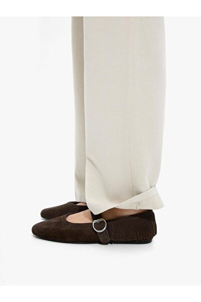 PARFOIS Kadın Püsküllü Deri Babet