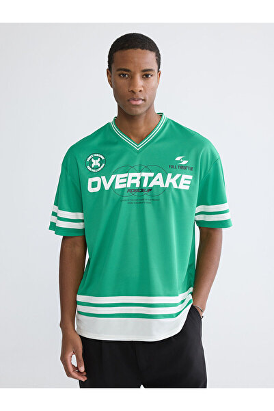LC Waikiki Peak New Season V-Neck Printed Men's T-Shirt