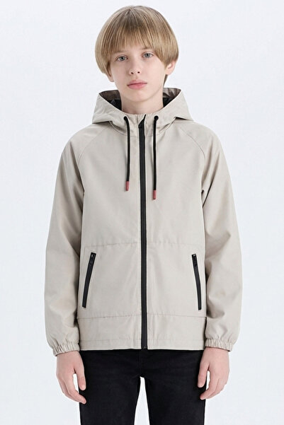 Gizrain معطف واق من المطر والرياح للأولاد مبطن بالحجر ومقاوم للماء والرياح مع...