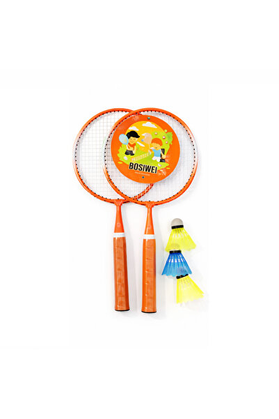wei inox Set 2 palete badminton pentru copii, 3 fluturasi, fier+plastic, port...