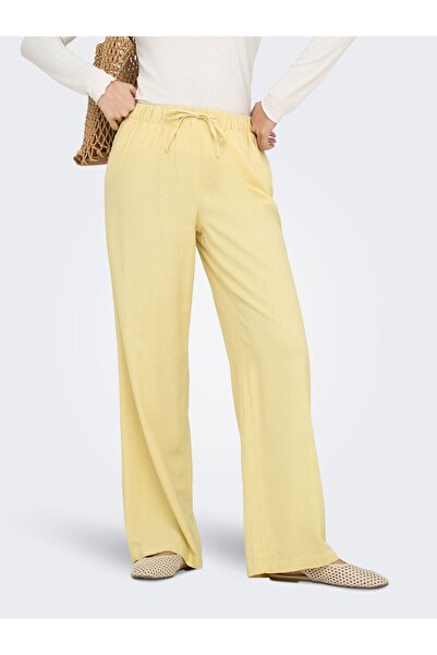 ONLY Hose ONLGOA Gerade geschnitten Leinen Hose