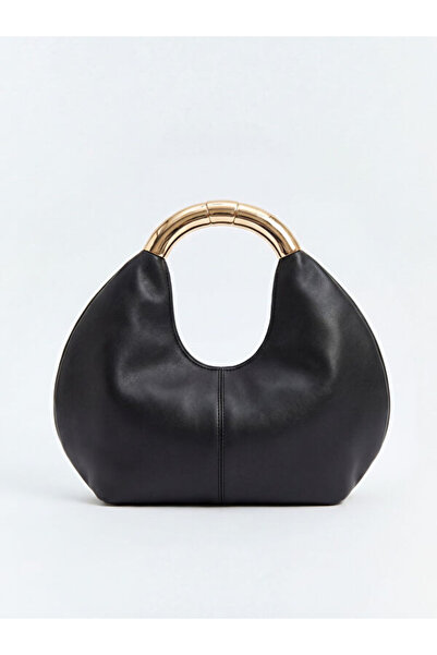 LC Waikiki Rmz Gi̇yi̇m Farkiyla Women's Shoulder Bag with Metal Handle and Le...