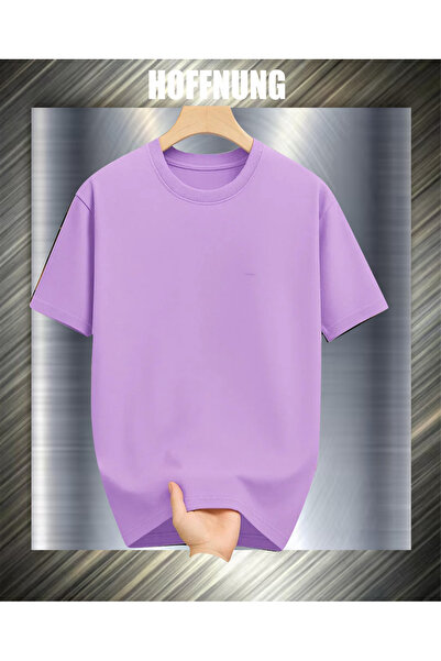 HOFFNUNG Unisex Short Sleeve Round Neck Blank Printed Solid Color Tshirt