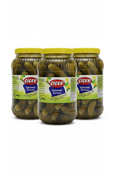 Çiçek Pickled cucumbers large jar 3 kg * 3 pieces