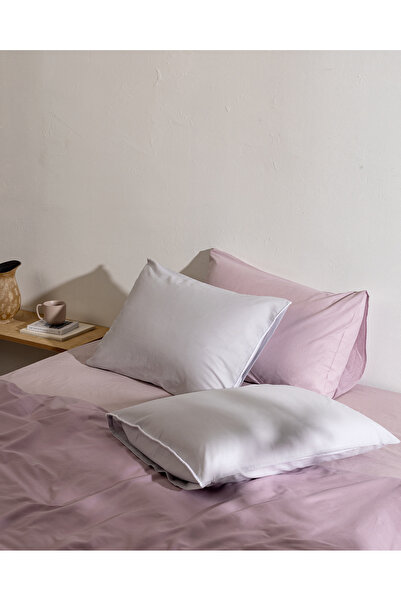 Madame Coco غطاء وسادة ماريان مصنوع من القطن بنسبة 100% - رمادي/أبيض