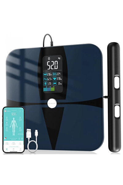 LEPULSE P1 Smart Digital Scale – 8 Sensors, 20 Indicator Body Analysis, Bluet...