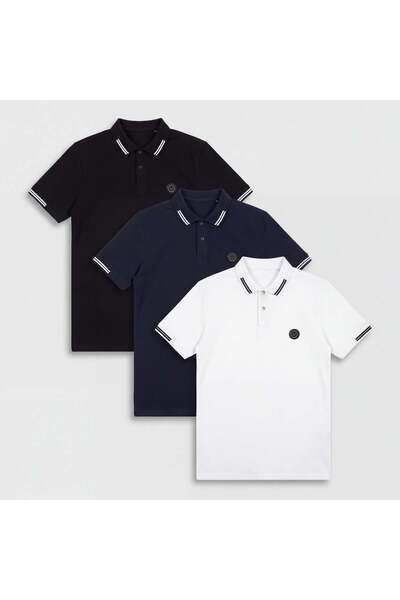 Fitmens Uski polo set sa kratkim rukavima i 3 dela, 100% pamučna majica FS-00...