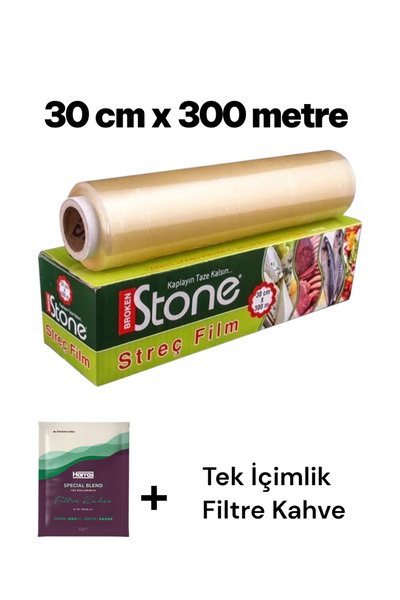 KMS HOME Broken Stone Stretch Film 30 cm X 300 Meters 8 Micron