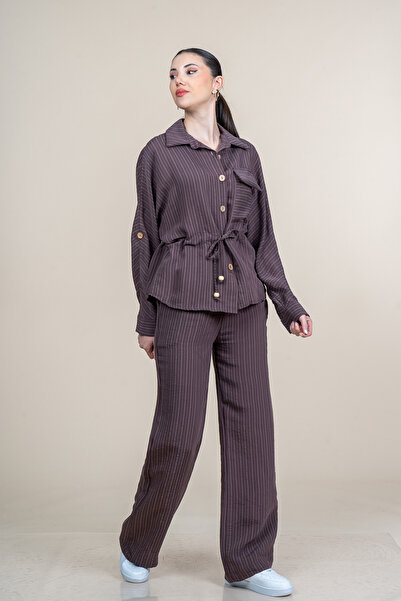 MissVina Waist Drawstring Detailed Shirt and Waist Elasticated Sports Trouser...