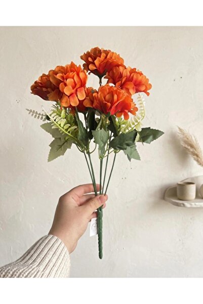 BAKBURAYA YAPAY ÇİÇEKÇİLİK 7-Branch Orange Artificial Hydrangea Decorative Fl...