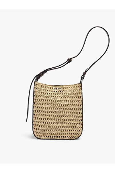 PARFOIS Kadın İçi Çıkarılabilir Hasır Görünümlü Omuz Çanta