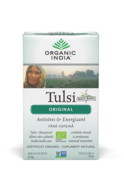 Organic India Tulsi Tea (Holy Basil) Original | Anti-Stress & Energizing, 18pl
