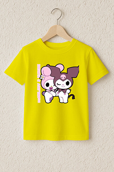 MYADA Μπλουζάκι My Melody Kuromi με στάμπα, 100% βαμβάκι, υψηλής ποιότητας 23985