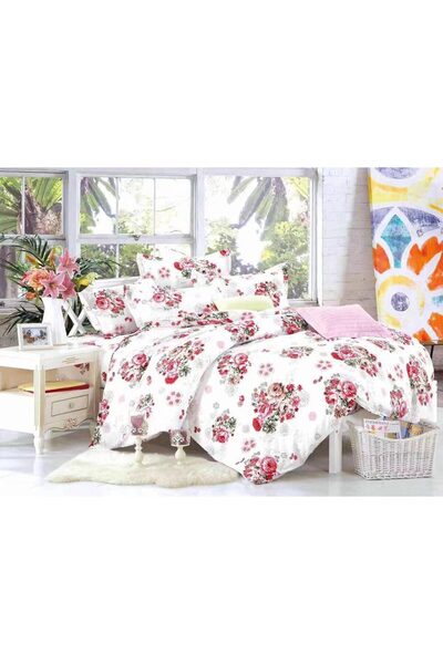 Five Store Lenjerie de pat matrimonial, Yesenia, bumbac ranforce, multicolor,...