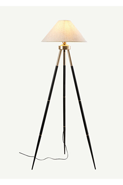 Bella Maison Belvano Tripod Lambader Siyah-Gold (45x143 cm)