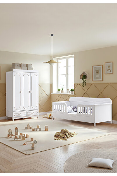 Setay Soft Çocuk Odası Takımı, Soft 3 Kapaklı Dolap, Etap Karyola