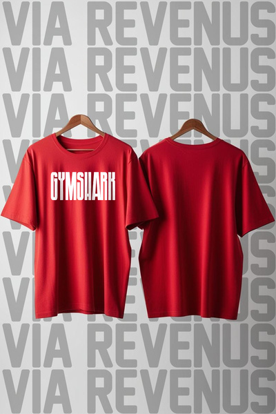 Vordevia Gym Text Printed Crew Neck Loose Fit 100% Cotton Unisex Tshirt