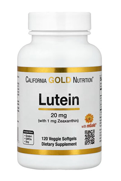 California Gold Nutrition Lutein with Zeaxanthin from Marigold Extract, 120 V...