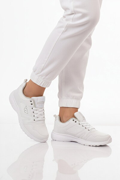 WALKWAY Біле сітчасте легке унісекс спортивне взуття на шнурівці з гнучкою шн...