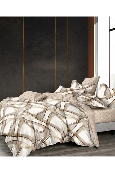 Five Store Lenjerie de pat pentru o persoana cu 2 huse perna, Brenna, bumbac ...