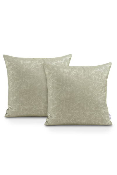 Amelia Home Set 2 huse pernute decorative, Ginkgo, 45x45 cm, Bej