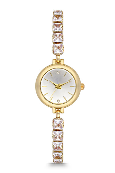 Newera Watch Stone Detailed Cord Minimal Women's Wristwatch
