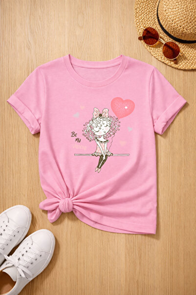 MYADA Μπλουζάκι  "Be My Valentine " με στάμπα, 100% βαμβάκι, υψηλής ποιότητας...