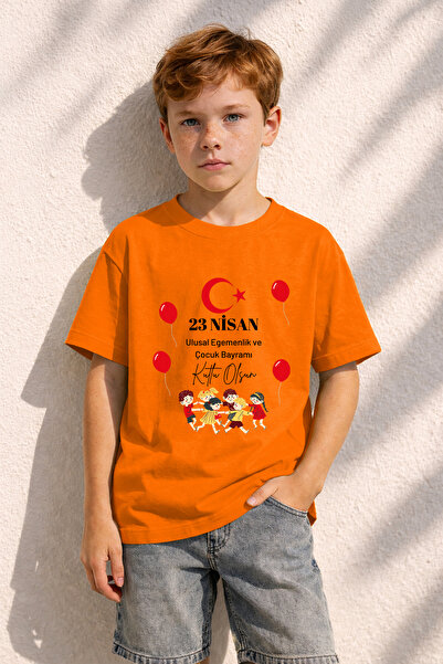 MYADA Μπλουζάκι 23 Απριλίου με θέμα τα παιδιά, 100% βαμβακερό, Premium 40022