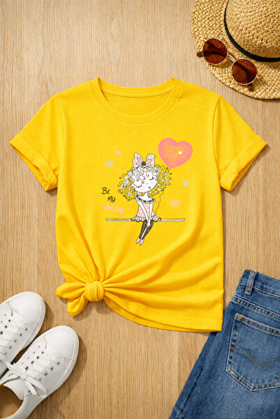 MYADA Be My Valentine Printed 100% Cotton Premium T-Shirt 27027