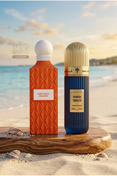 IBRAHIM ALQURASHI مجموعة مكونة من عطر نود كورال 150مل + التوباكو الاسباني 100مل