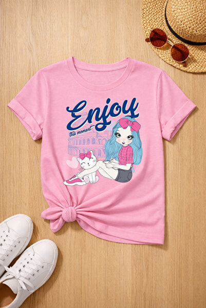 MYADA Απολαύστε αυτή τη στιγμή Τυπωμένο μπλουζάκι από 100% βαμβάκι υψηλής ποι...