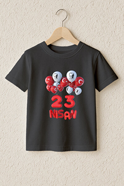 MYADA Μπλουζάκι 23 Απριλίου με στάμπα σημαίας Ατατούρκ, 100% βαμβακερό, υψηλή...