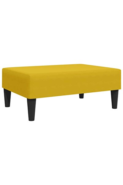 vidaxl Stool, yellow, 77x55x31 cm, velvet