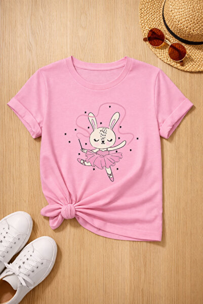 MYADA Παιδικό μπλουζάκι Ballerina Rabbit με στάμπα, 100% βαμβάκι, Premium 27009