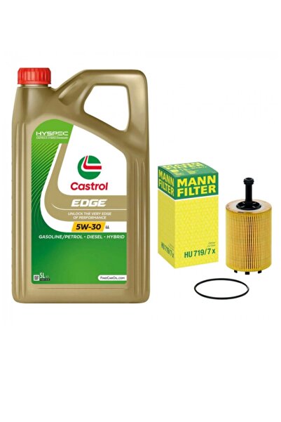 CASTROL Edge LL Engine Oil Set + Mann Filter Oil Filter