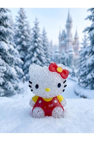 hesperides Kristal Dokulu Hello Kitty Tasarımlı Işıklı Gece Lambası - Dekorat...