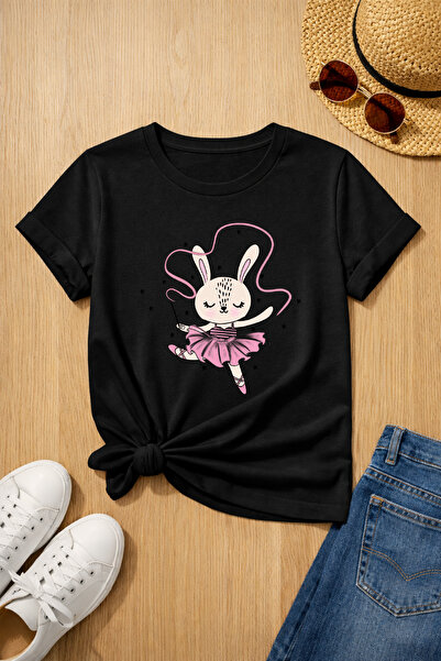 MYADA Παιδικό μπλουζάκι Ballerina Rabbit με στάμπα, 100% βαμβάκι, Premium 27009