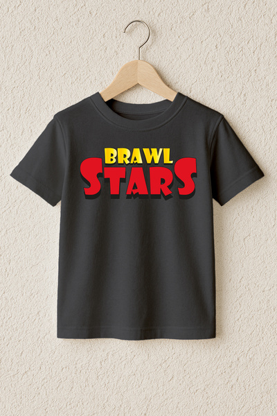 MYADA تي شيرت براول ستارز مطبوع 100% قطن فاخر 23409