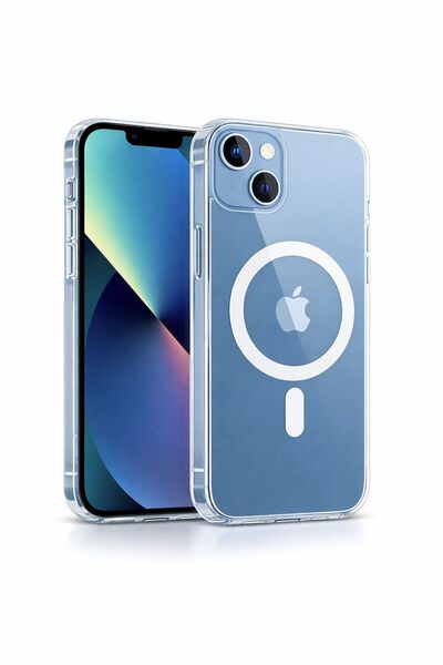 EFCASE iPhone 13 Uyumlu Şeffaf Magsafe Kılıf Sararmaz, Darbe Emici