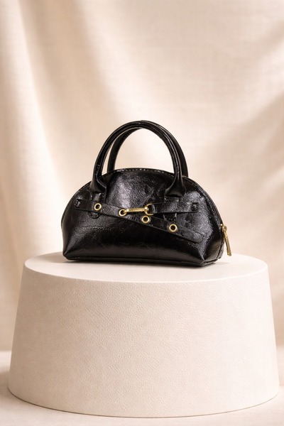 Miernebag Geantă de umăr pentru femei Rosella în stil retro, neagră, cu acces...