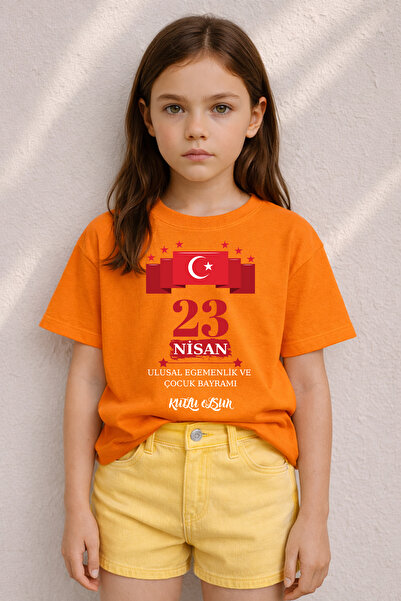 MYADA 23 Απριλίου Μπλουζάκι με στάμπα σημαίας ειδικής σχεδίασης, 100% βαμβάκι...