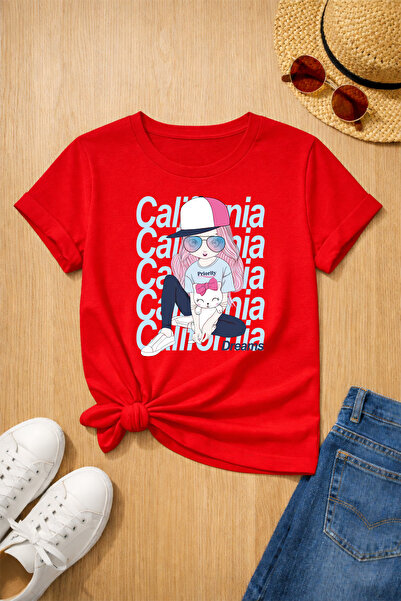 MYADA Μπλουζάκι California Style Dream με στάμπα, 100% βαμβακερό, υψηλής ποιό...