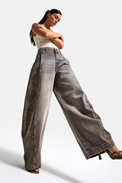 it's basic Γυναικείο τζιν σε χρώμα τζιν 4s6-16 Super Baggy Balloon Fit με λεπ...