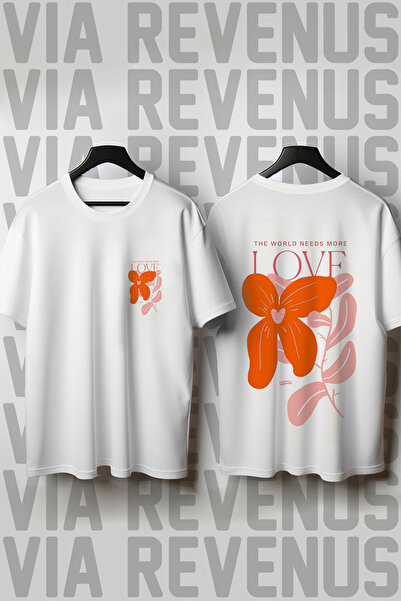 Vordevia Μπλουζάκι Unisex με στάμπα "Needs More Love", με λαιμόκοψη ποδηλάτου...