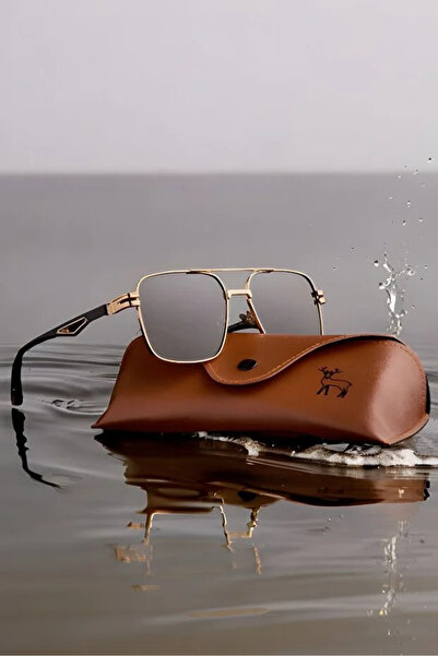Chunky Frame Polarized High Quality Titanium Unisex Brown Ultra-Light Sunglasses