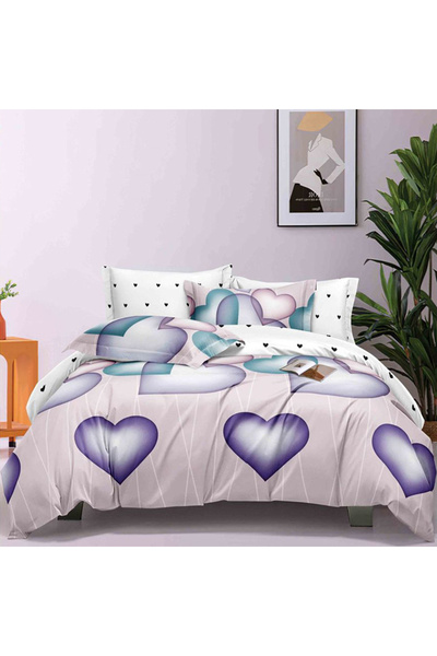 Five Store SUPER double bed linen, Gunnvor, mercerized cotton, multicolor, 4 ...