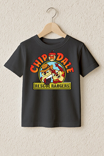MYADA Tricou premium din bumbac 100% imprimat cu frații veveriță curioși 23397