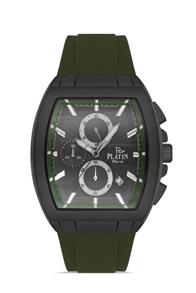 Platin Pierre Sa-Pl-1000Gd-Zf2 Silicone Cord Functions Active Square Men's Wr...